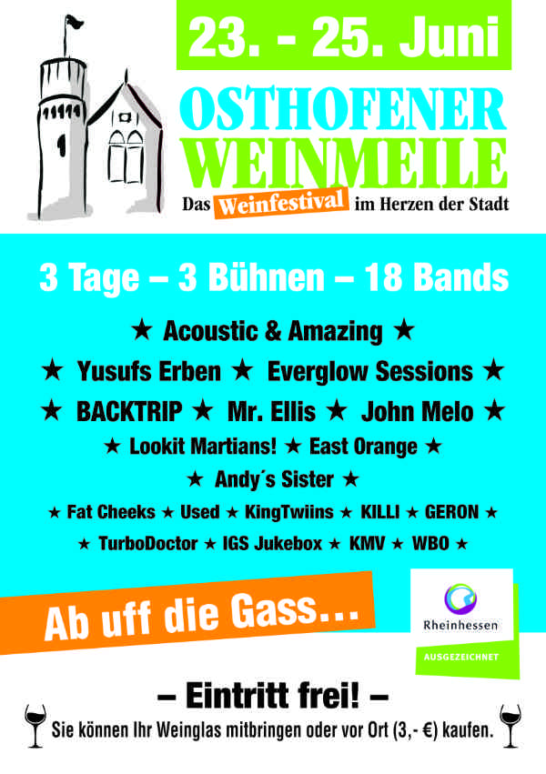 Titelseite Programm Weinmeile Osthofen 2023